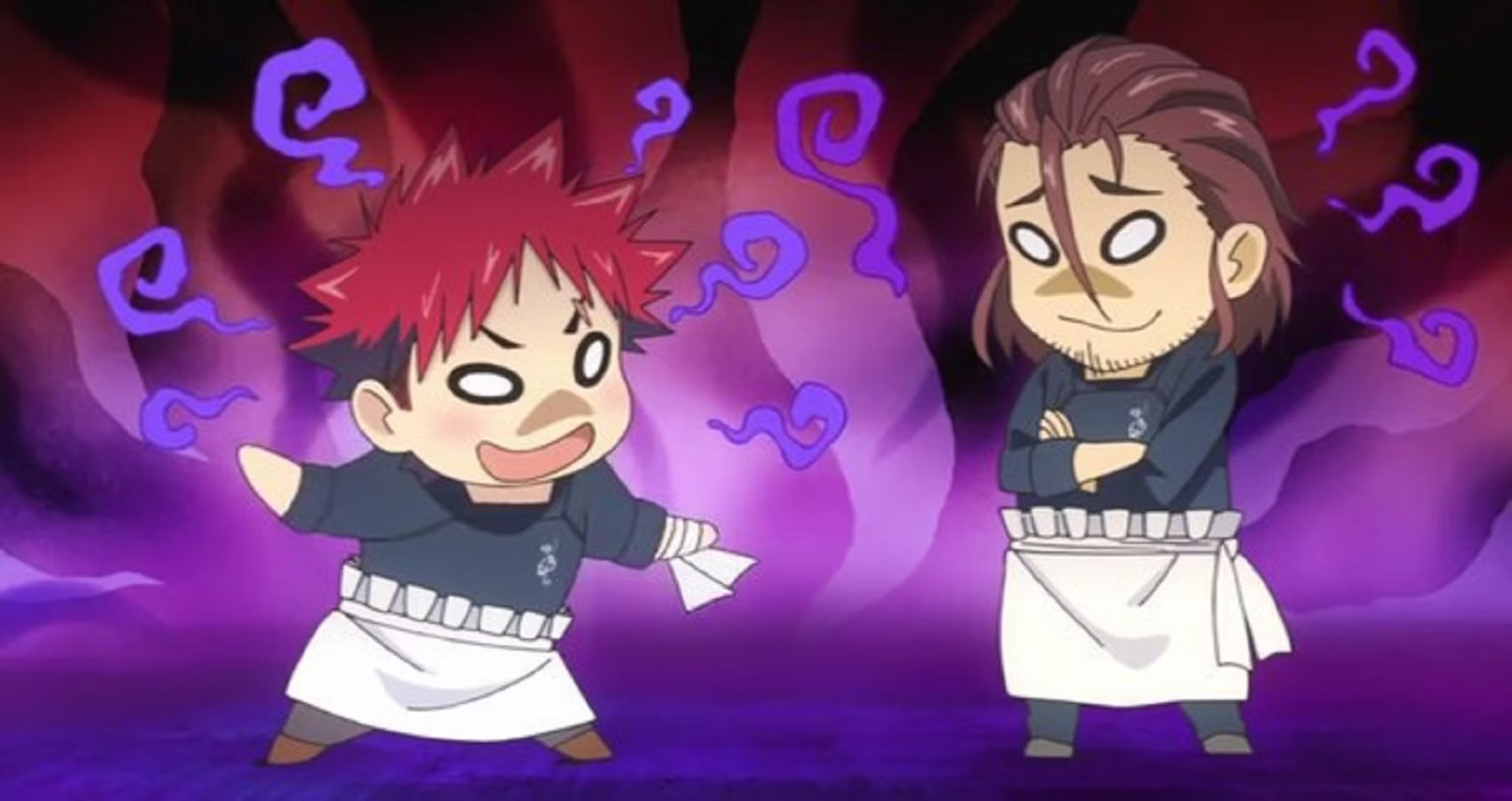 Soma from Foodwars with his Dad being weird like normal
